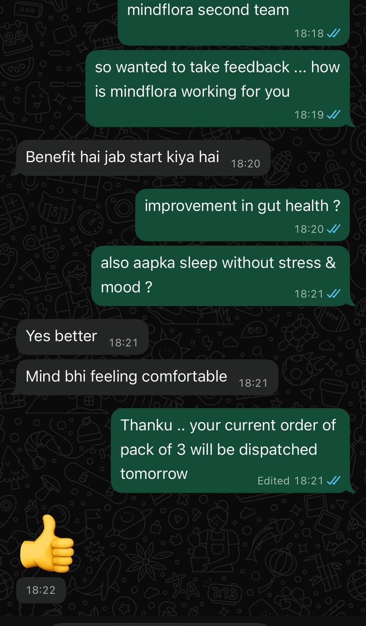 Customer is talking about how their well their stress problem got treated using MindFlora.