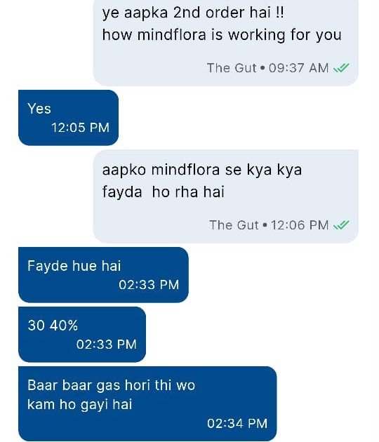 Customer is talking about how their well their Acidity problem got treated using MindFlora.