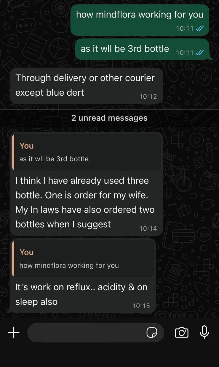 Customer is talking about how their well they sleep now after using MindFlora.