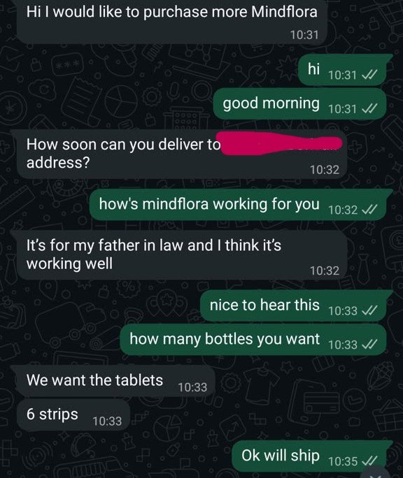 Customer is talking about how their well their gut got treated using MindFlora.